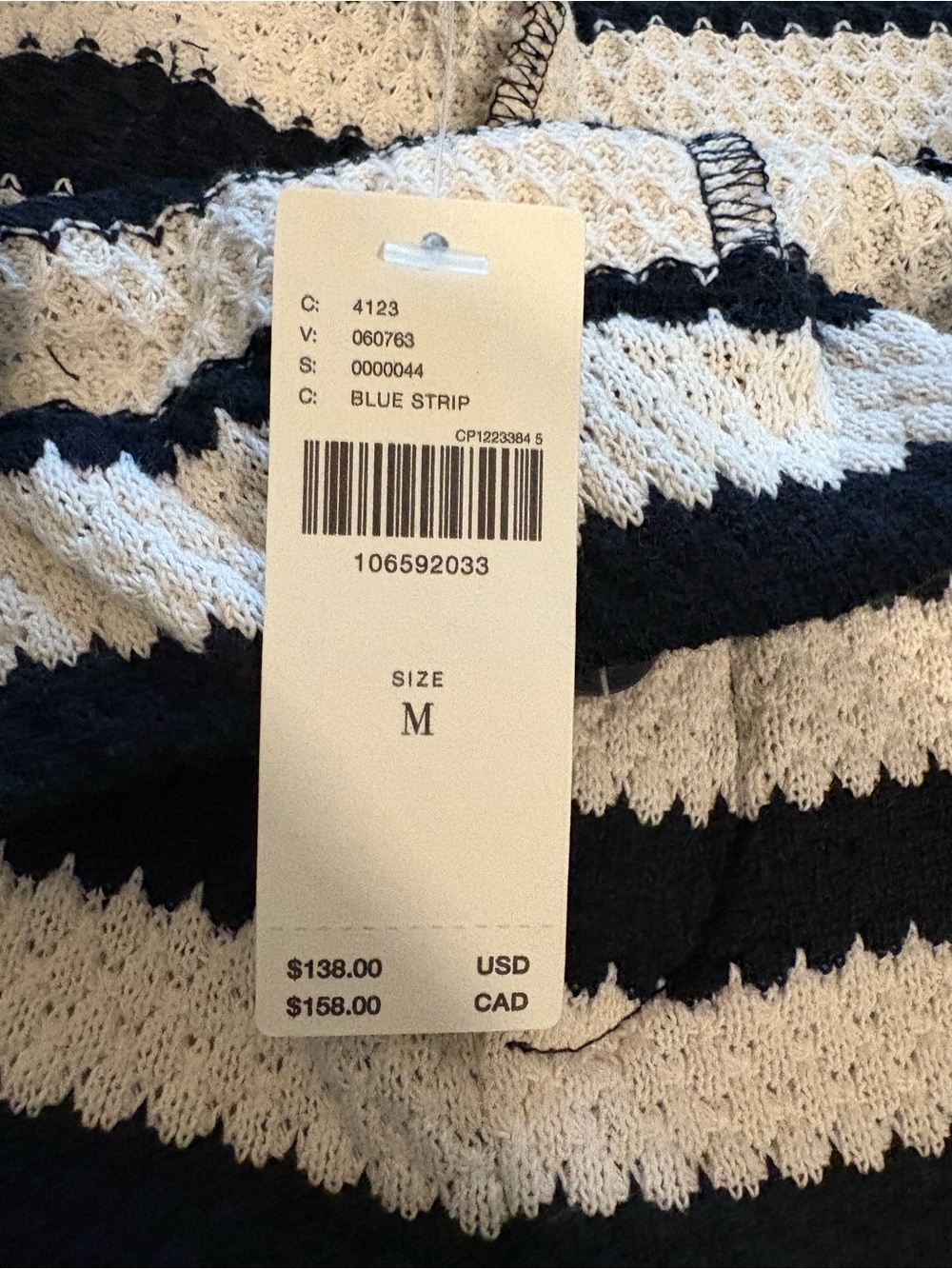 Maeve/ Anthropologie Navy & White Striped Tie-Side Pants - Picture 7 of 7